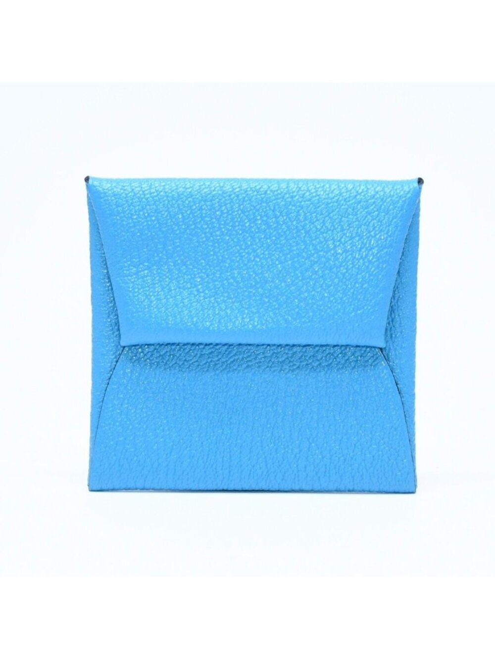 Hermes Bastia Coin Purse Wallet New Blue Jean Chevre